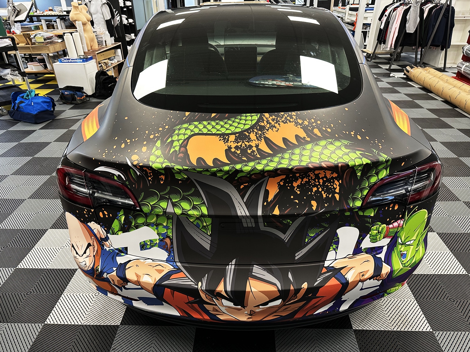 Tesla Dragon Ball Z covering (wrapping)