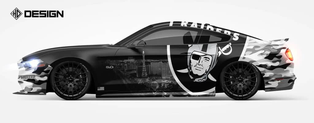 Covering (car wrapping) Las Vegas RAIDERS NFL