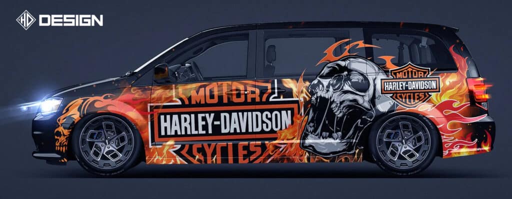 Covering (car wrapping) Harley Davidson